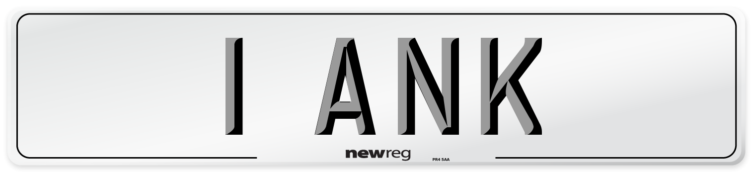 1 ANK Number Plate from New Reg